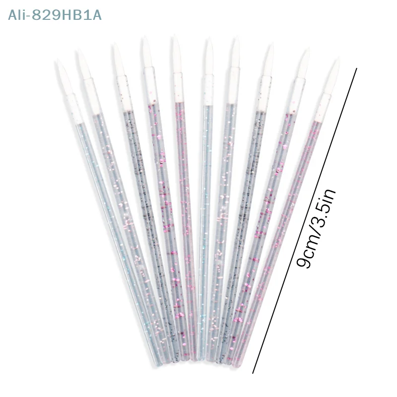 Flocking Lip Brush Lip Gloss Brush Crystal Rod Mini Lip Glaze Brush Disposable Lip Gloss Brush Applicator Stick