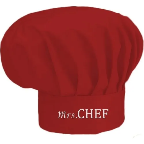 Apr10 Mrs.chef Embroidery Embroidered Mushroom Caps Cook chef's Hat