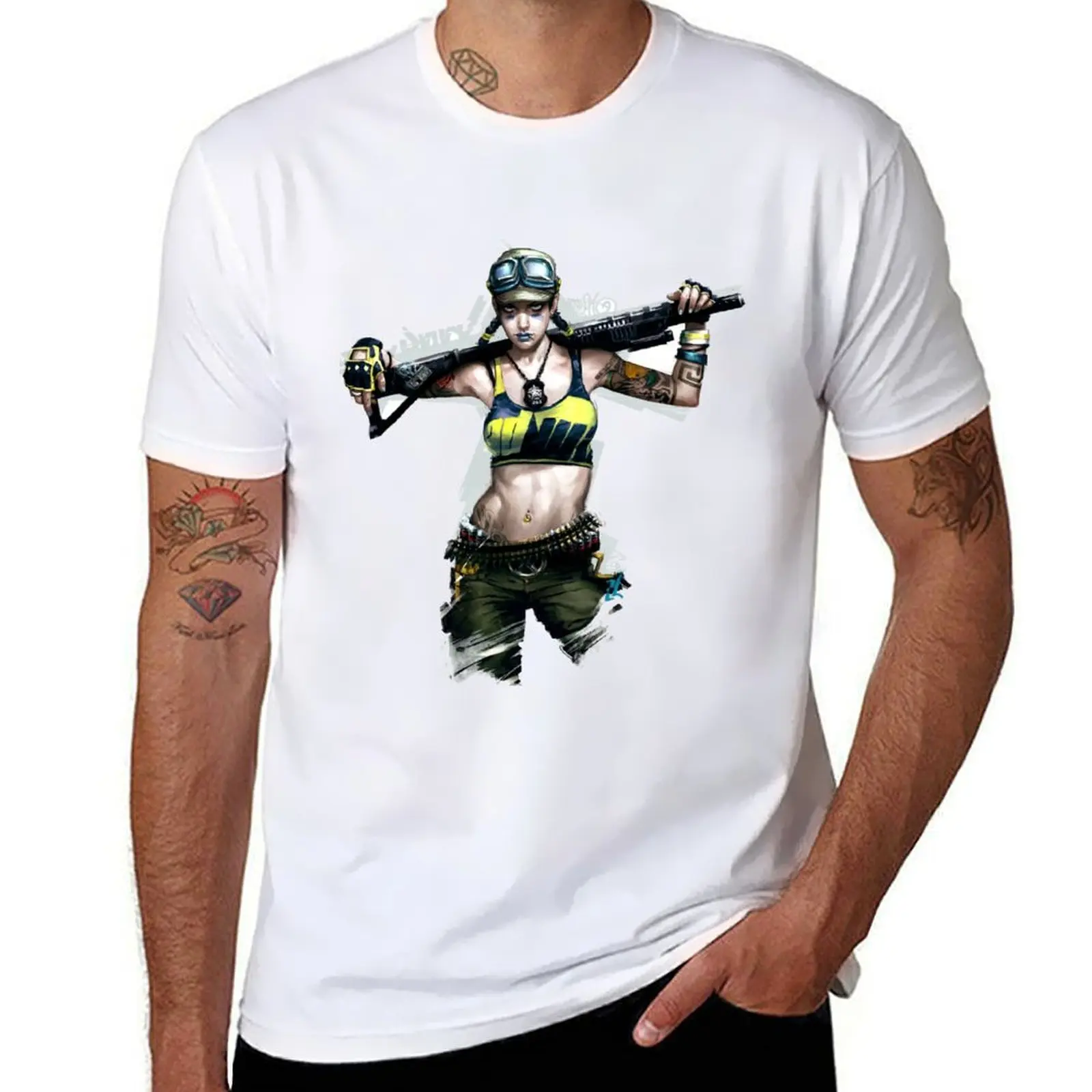 Футболка APB Reloaded Cool Enforcer Girl 2, мужская дизайнерская футболка, персонализированная футболка Футболка APB Reloaded Cool Enforcer Girl 2, мужская дизайнерская футболка, персонализированная футболка