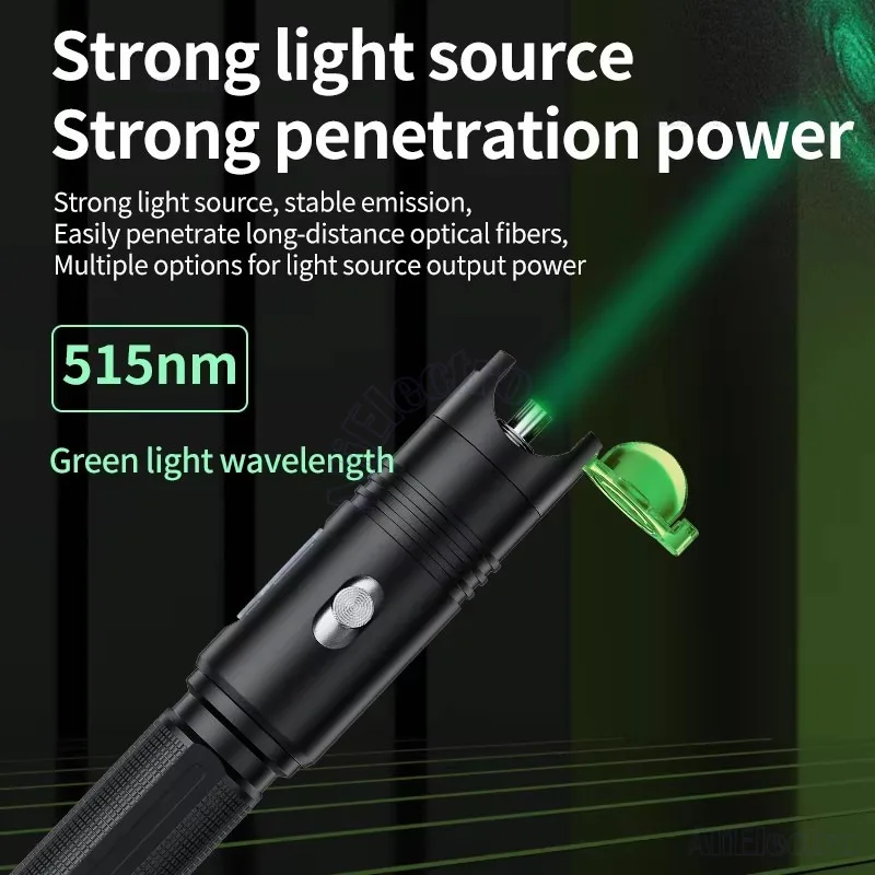 10-20MW Green Light VFL Visual Fault Locator,Recargable Fiber Optic Green Laser Pen FTTH Fiber Optic Cable Test