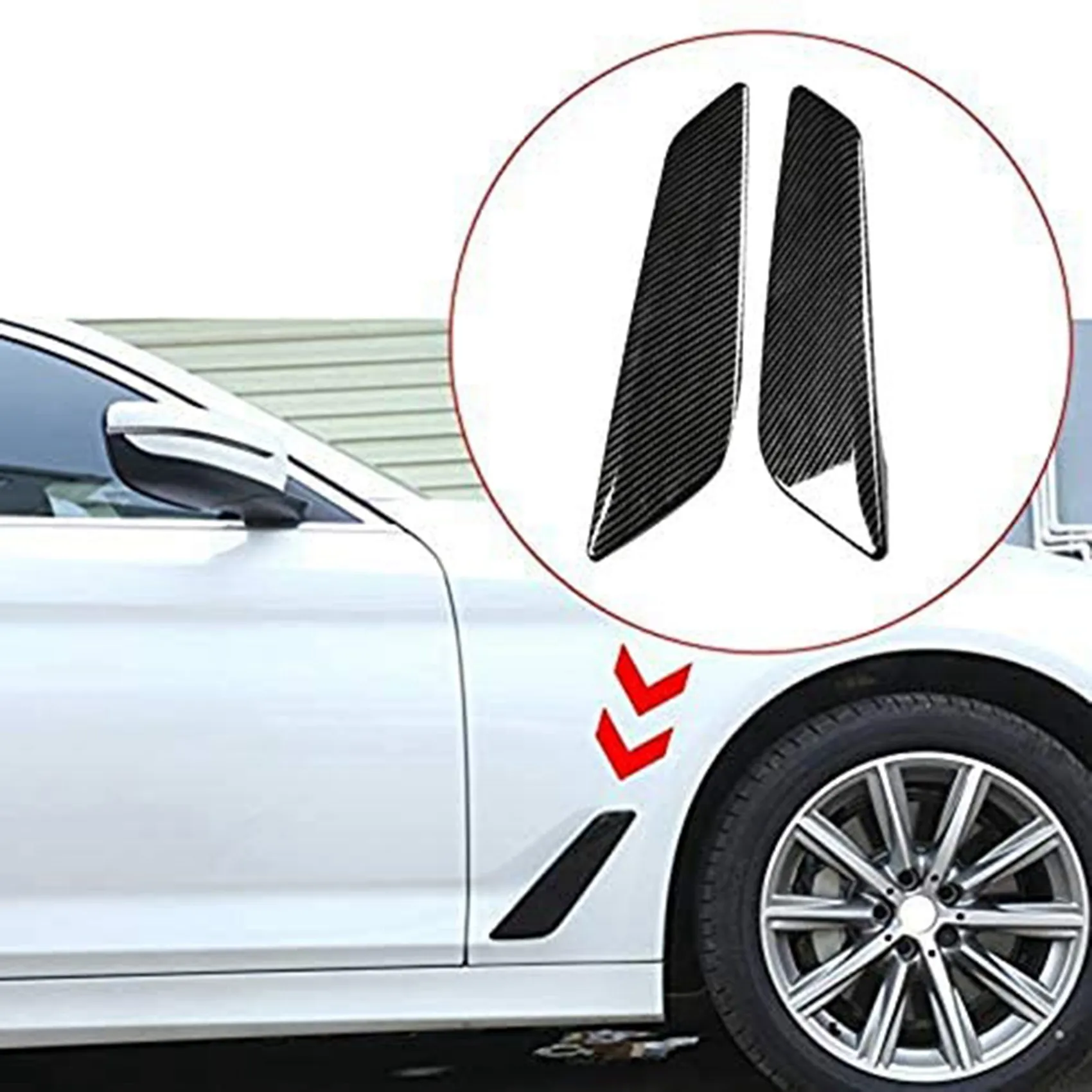 For -BMW 5 Series G30 G31 2017 2018 Carbon Fiber Car Side Wing Air Flow Fender Grill Outlet Intake Vent