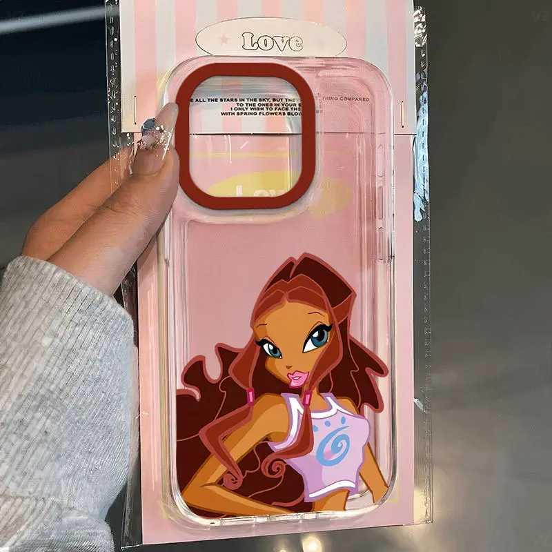 Cool Lovely Winxs Clubs Phone Case For iPhone 17 16 16e 15 14 13 12 11 Mini Pro Max XR XSMax 7 8 Air Plus Transparent Back Cover - náhled 6