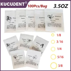 100Pcs/Bag Dental Orthodontic Rubber Bands Ortho Elastics Rings Latex for Teeth Braces Non-toxic Tool 3.5OZ Dentistry Materials