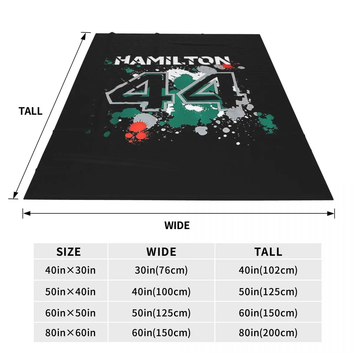 Lewis-Hamilton 44 Blanket Soft Warm Flannel Throw Blanket Plush for Bed Living room Picnic Travel Home Sofa