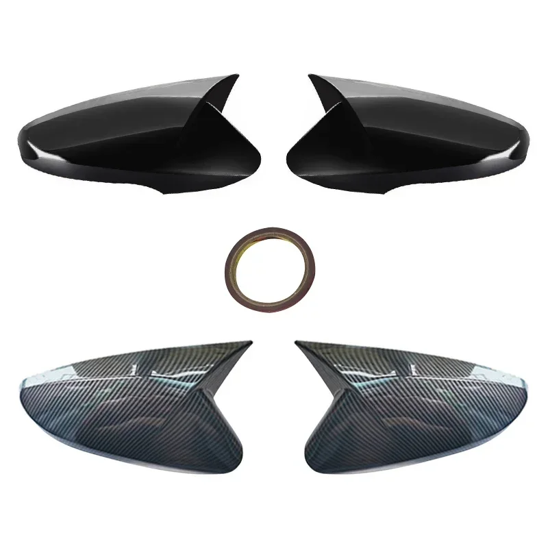 Carcasa protectora para espejo retrovisor, bocina decorativa de fibra de carbono cromada para exterior, ABS, para Hyundai Elantra 2012-2018