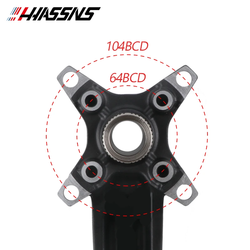 HASSNS Crankset Mountain Bike Connecting Rods Mtb Cranks Arms For Bicycle Integrated Candle Pe 1 Crown 12 Speed 32/34/36/38T