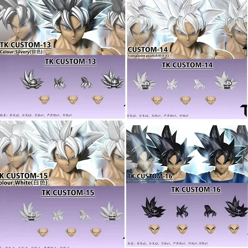 

TK CUSTOM Dragon Ball Ultra Instinct Son Goku 3.0 Heads Custom Headsculpt Set Фигурки TK TK013 TK014 TK015 K016 Toys