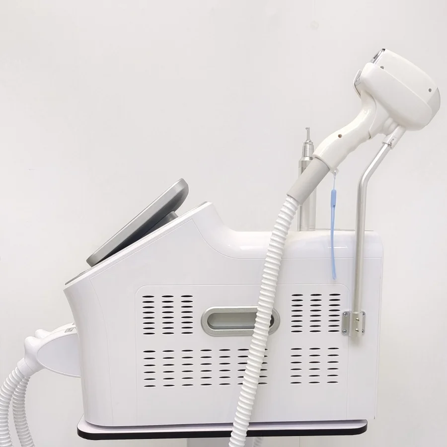 Desktop 2‑Handles Multifunctional Beauty Machine,808 Diode Laser Hair Removal + Picosecond Tattoo Remove,Ice Cooling Painless Hair Reduction Pigment Fade Black Doll,5000W 10‑20bar Adjustable 60M Shots All Skin Tones Factory Direct 2Y Warranty For Salon view 6