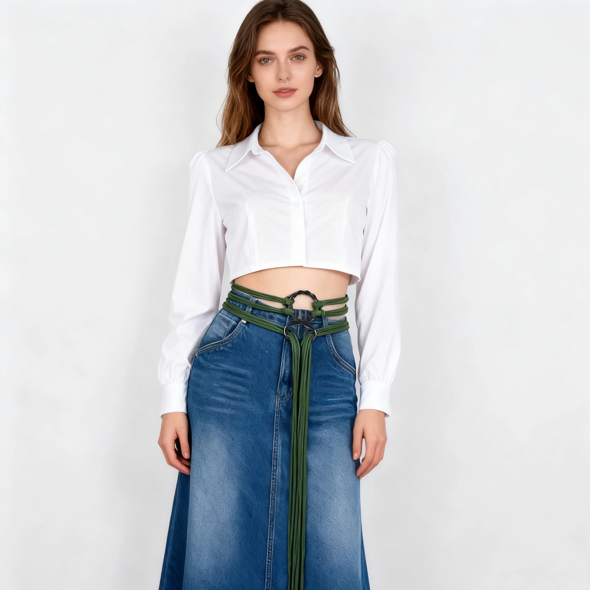 Women Tassel Belt - Multi-Strap Adjustable Waist Cincher for Boho Vintage Dress Outfits