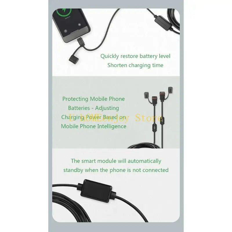 B0KF Waterproof Motorcycle 5V/9V/12V/3.4-A USB Output 5V3A/9V2.77A PD Output