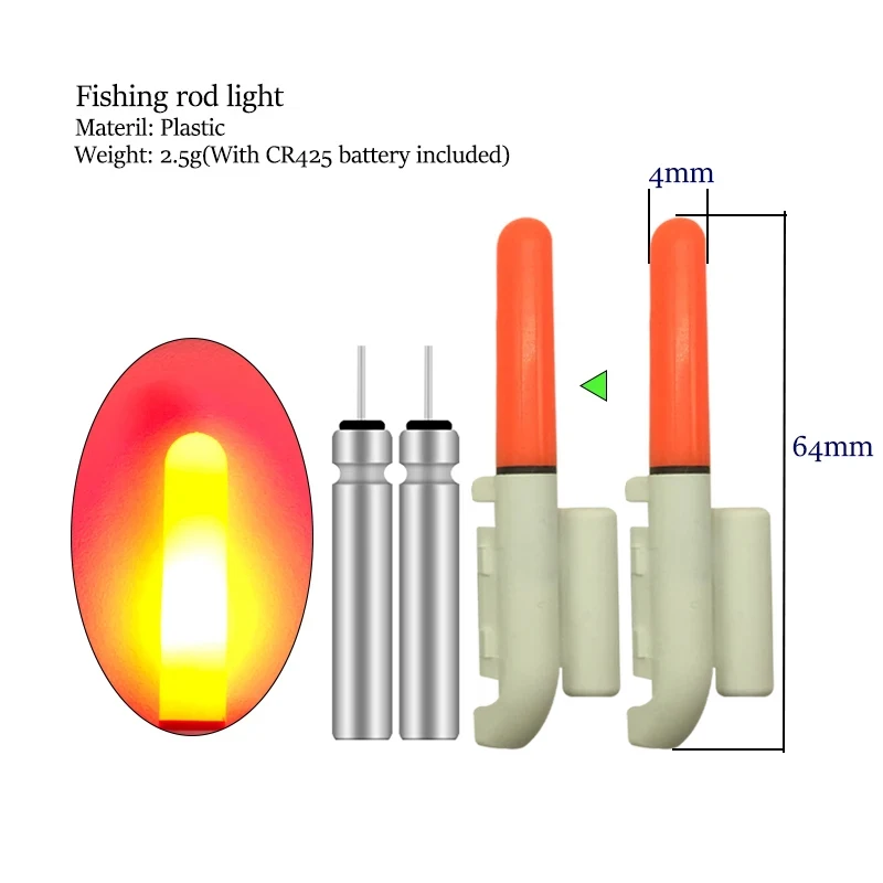 5 sztuk elektryczne światło pałeczka fluorescencyjna + 5 CR425 wodoodporne światło do wędkowania w oceanie elektroniczna pałeczka fluorescencyjna pręt świecąca pałeczka świetlna Tackle — zdjęcie 5