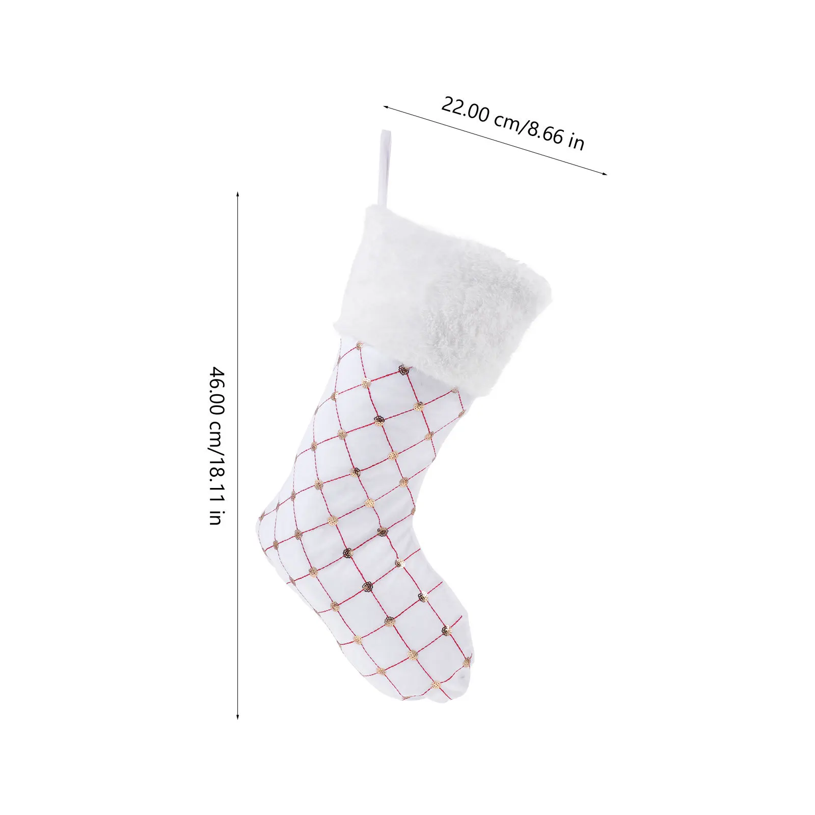 

1Pcs Christmas Sock Gift Bag Comfortable Material Xmas Candy Stocking for Kids Candy Storage Tree Hanging Decoration