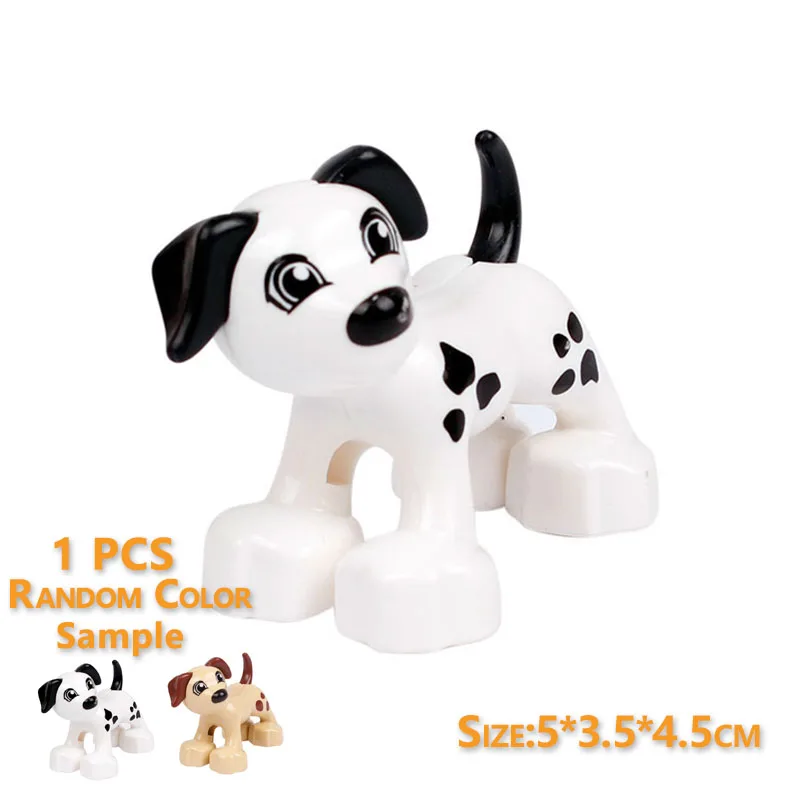 1 قطعة بناء كتلة كبيرة الكلاسيكية الحيوان الجنة الحيوانات الأليفة الحياة البرية أرنب الأسد الدب متوافق دوبلو الطوب مجموعة الملحق الأطفال #3