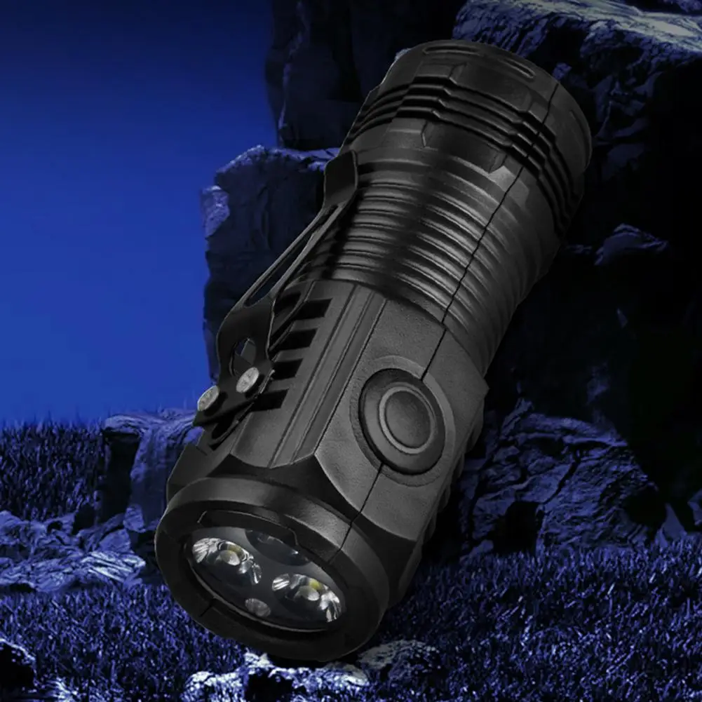 Mini LED Flashlight USB C Rechargeable IPX4 Waterproof Small Flashlights 3 Light Modes Powerful Flashlight For Camping Emer N9X8