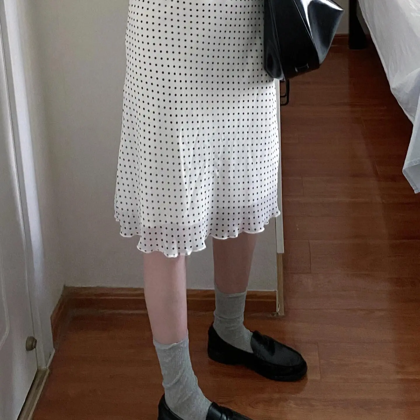 

Spice Girl Polka Dot Fishtail Skirt Women's Summer Versatile Medium Skirt Lace Lace Low Waist Skirt Women