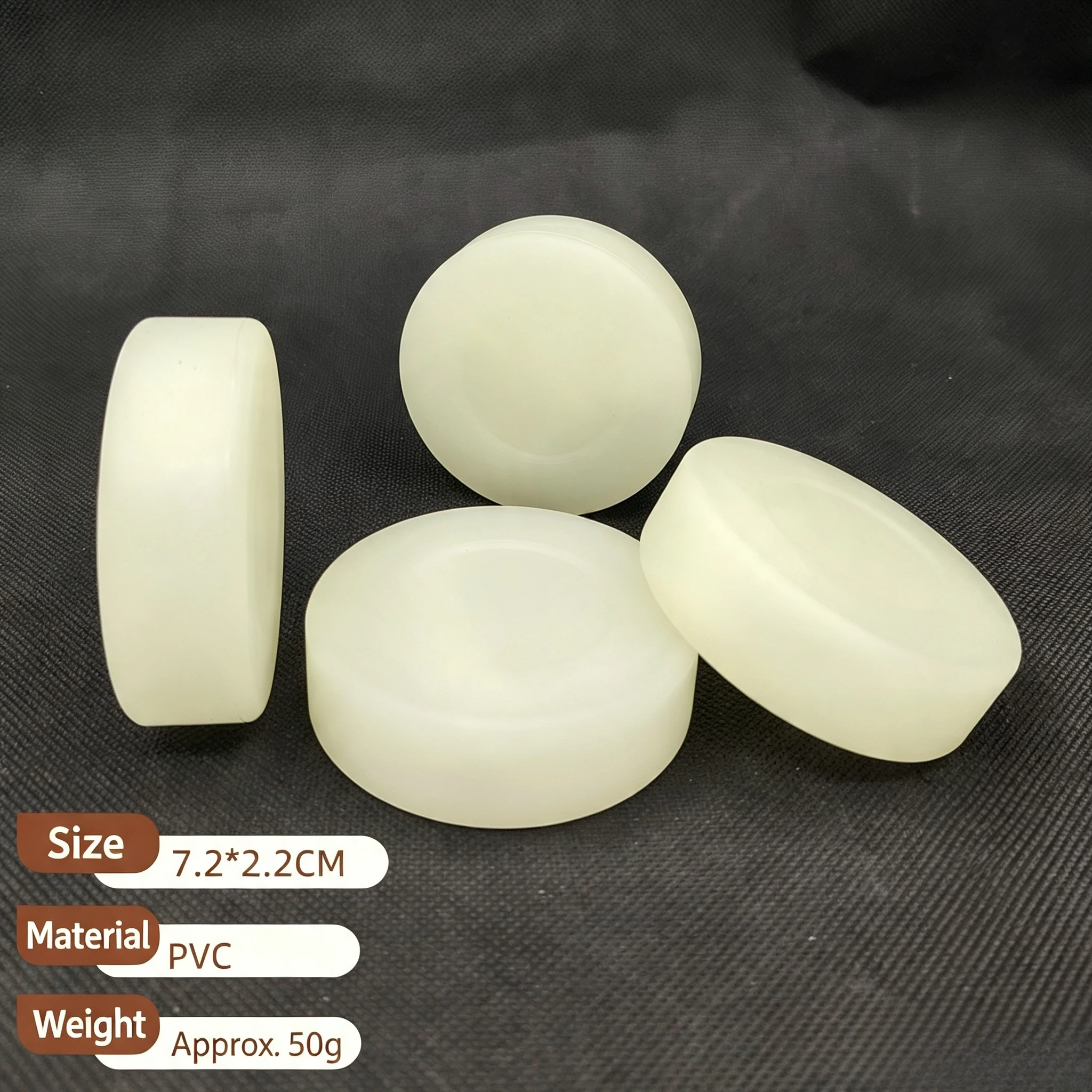 Glow In The Dark Hockey Puck PVC Hollow Ice Hockey Puck 7.2x2.2cm Luminous Hockey Puck for Night Outdoor Training Sports Game