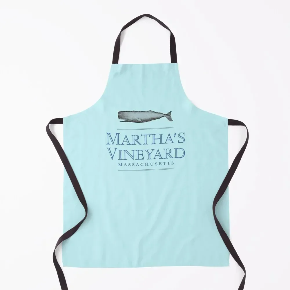 

Martha's Vineyard Massachusetts Vintage Whale Design Apron Kitchen Items Hairdressing Hairdresser Accessories Apron