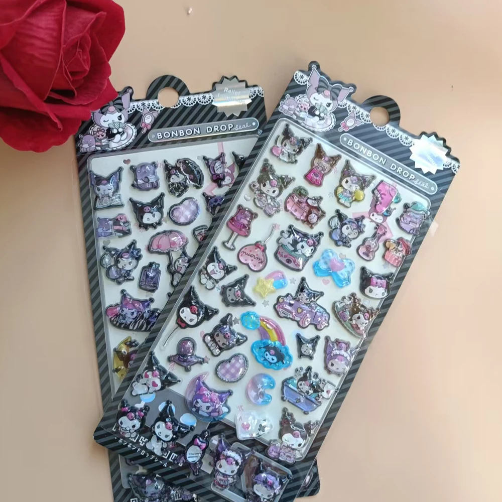 4 pezzi di cartoni animati Sanrio personaggio Heimi adesivi in rilievo 3D adesivi giocattolo per bambini carini e creativi adesivi decorativi fai da te