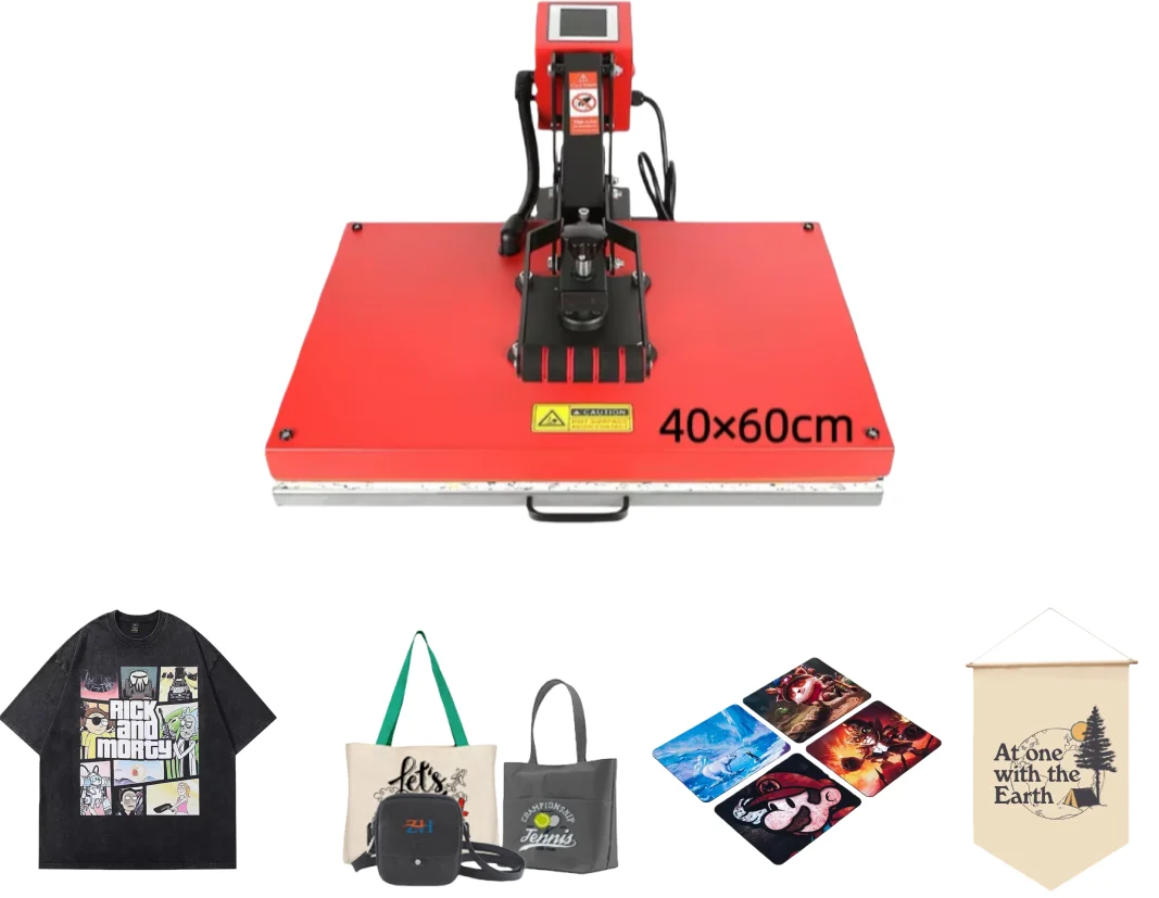 High Pressure 40*60cm Flat Heat Press Machine For T-Shirt Garment Heat Transfer Sublimation Printing