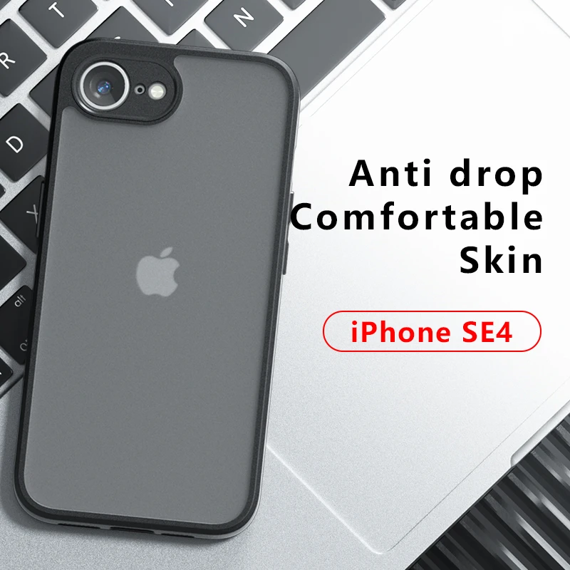 For iPhone 16e Case For iPhone 16e SE4 Cover Coque Shell Matte Translucent Hard PC Soft TPU Edge Phone Fundas iPhone 16e