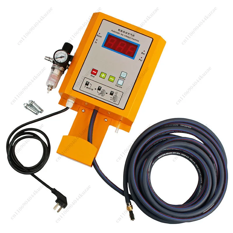 Commercial Tire Inflator, Fully Automatic Wall-Mounted Air Pump with Digital Display for Car Truck Shop