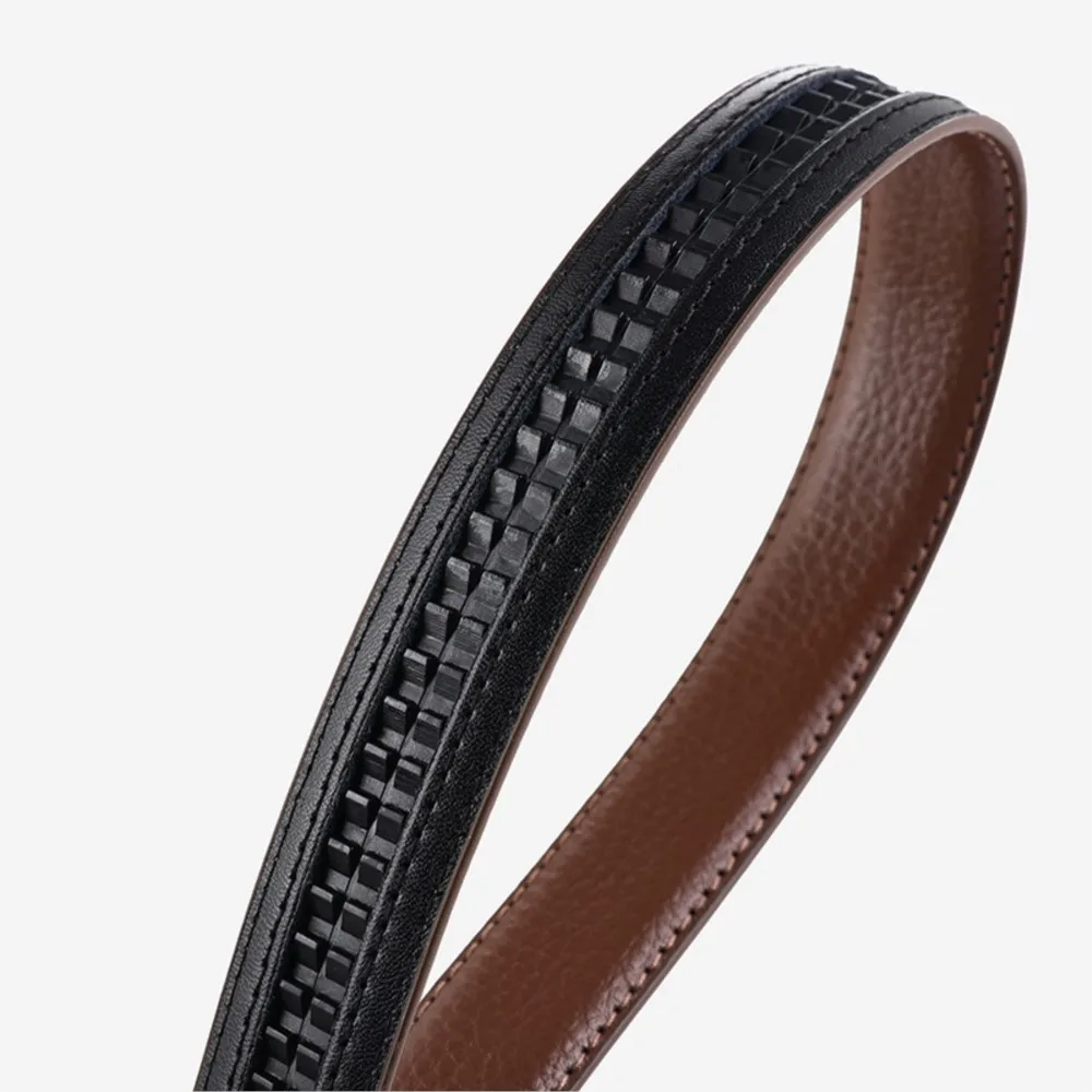 Women's Belt Without perforation two-layer Cowhide Wide Lychee pattern men Suit