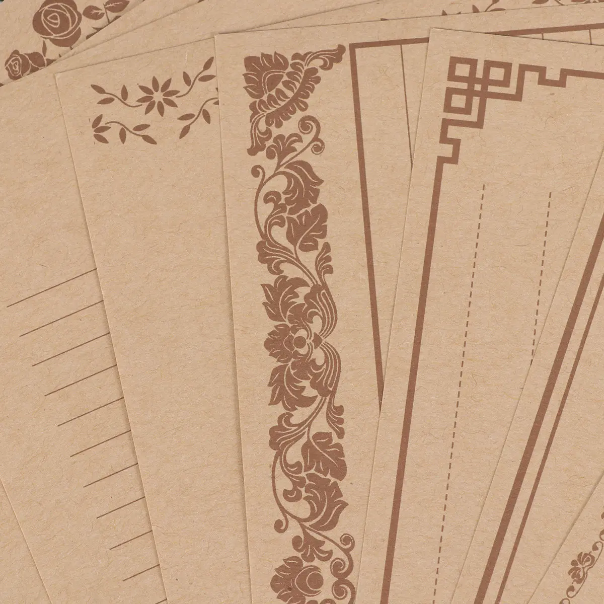 

10Set Vintage Style Letter Writing Paper Premium Quality Smooth Texture Warm Patterned Stationery Paper for Expressing Emotions