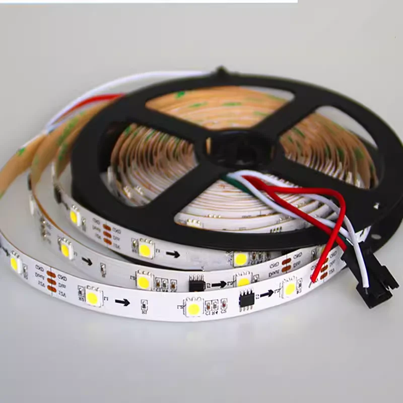 DC12V WS2811 Adressierbarer LED-Streifen für Pferderennen, 5050, einfarbig, weiß, warmweiß, Pixel-LED-Streifen, externe Steuerung, 30/60 LED/M, 5 m