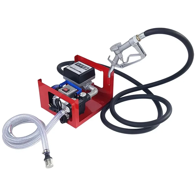 AC Electric 550W 110V/220V Self-Priming Gear Pump Kit Low Pressure Oil Fuel Diesel Transfer Meter Nozzle OEM