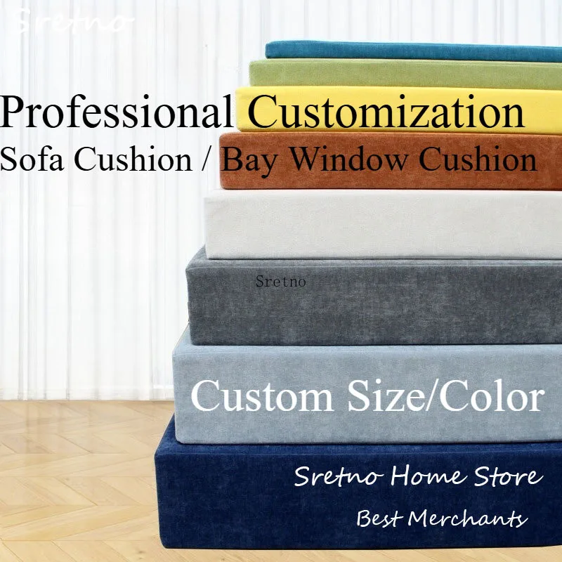 

Customized Chair Seat Cushions Sofa Pillow Bay Window Cushion Indoor Outdoor Cushions for Garden Bench Cushions Swing Backseat