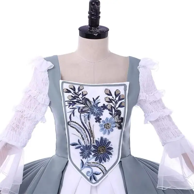 

TV Outlander Claire Fraser Wedding Dress Adult Women Medieval Rococo Victorian Elegant Maxi Dress Halloween Rave Party Costume