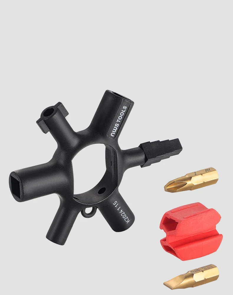 9-in-1 Universal-Verteilerschrank-Schlüssel, Mini-Schraubendreher, Multifunktions-Handwerkzeug für Wasserzähler, Ventile und Aufzüge – Detail 5