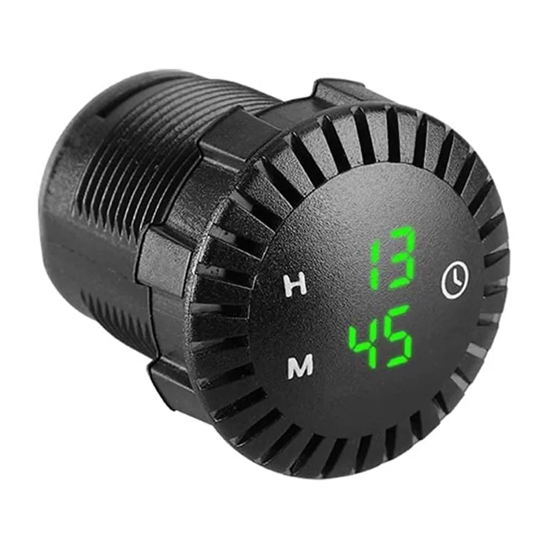 

A83I-1 Piece Car LED Electronic Clock Switch Charger Universal Car Supplies Red Light