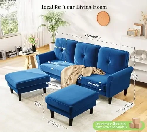 Small Sectional Couch, 83
