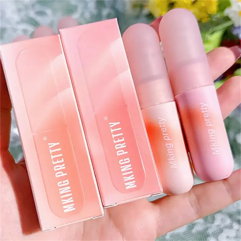 6 cores cápsula lábio lama esmalte batom hidratante veludo fosco mousse brilho labial maquiagem duradoura cosméticos coreanos beleza