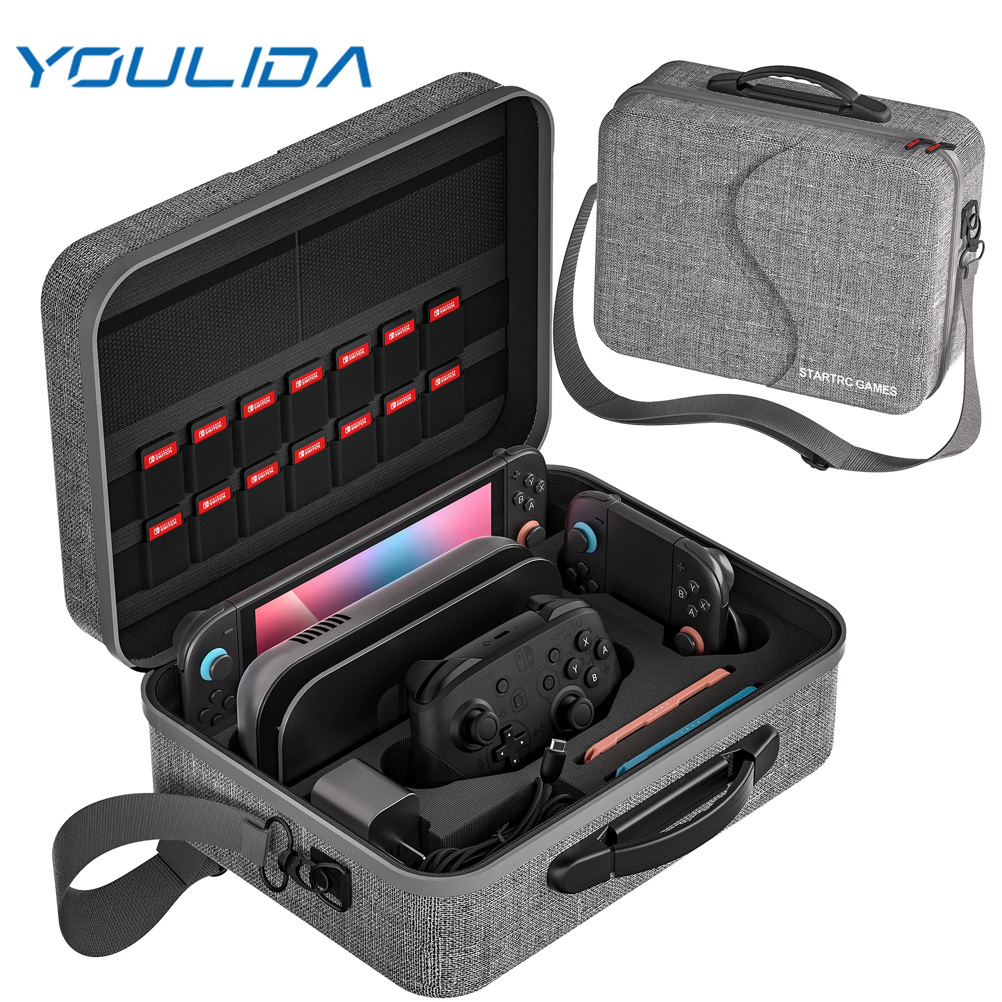 

Switch 2 Travel Case Portable Storage Bag All-in-One Carrying Case Hard Shell Bag for Nintendo Switch 2 Console Game Accessories