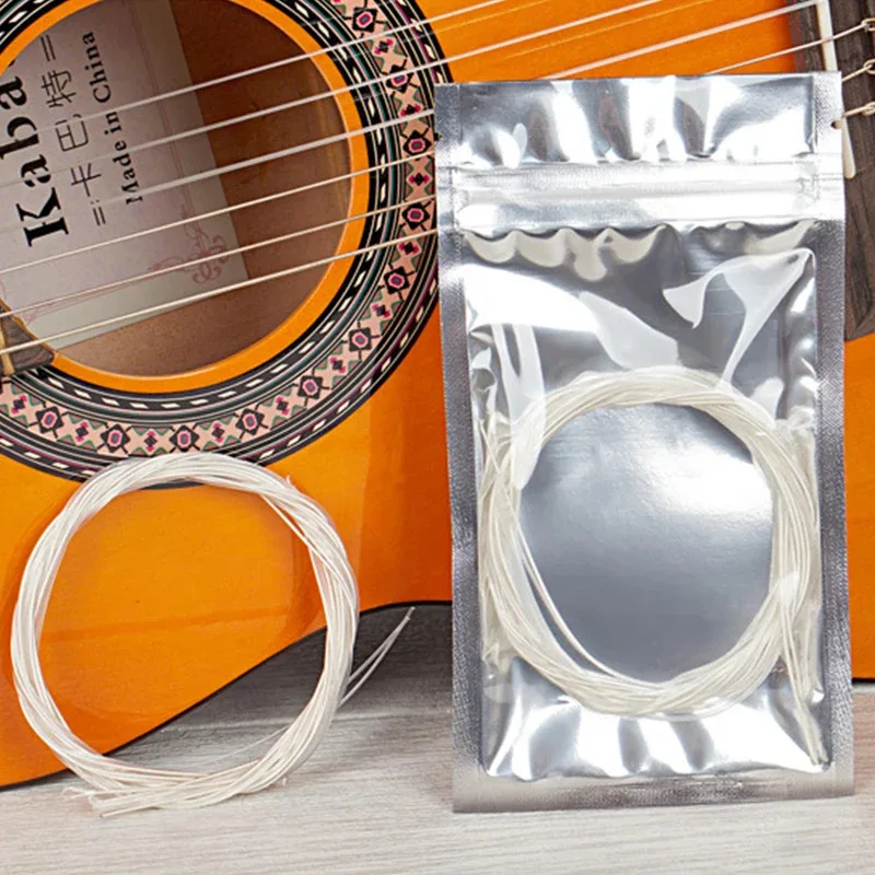 6 teile/satz Klassische Gitarre Saiten Nylon Silber Überzug Set Super Licht Für Klassische Akustische Gitarre Teile Ersatz Zubehör