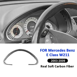 Carbon Fiber Car Console Instrument Panel Screen Frame Cover Trim Decoration Sticker For Mercedes Benz E Class W211 2003-2009
