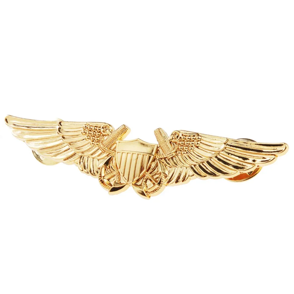 

US AIR FORCE AVIATION OFFICER PILOT WINGS BADGE INSIGNIA PIN GOLD
