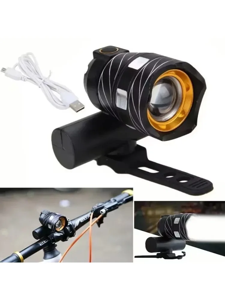 AliExpress NONE Z30 15000LM T6 LED Light Bike/Bicycle/Light Set USB Rechargeable Headlight/Flashlight Waterproof Zoomable Cycling Lamp for Bike
