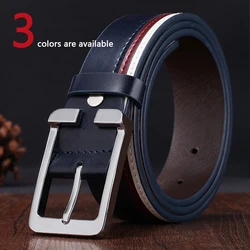 Men’ s Belt Male High Quality Leather Belt Men Male Genuine Leather Strap Luxury Pin Buckle Fancy Vintage Jeans Free Shipping