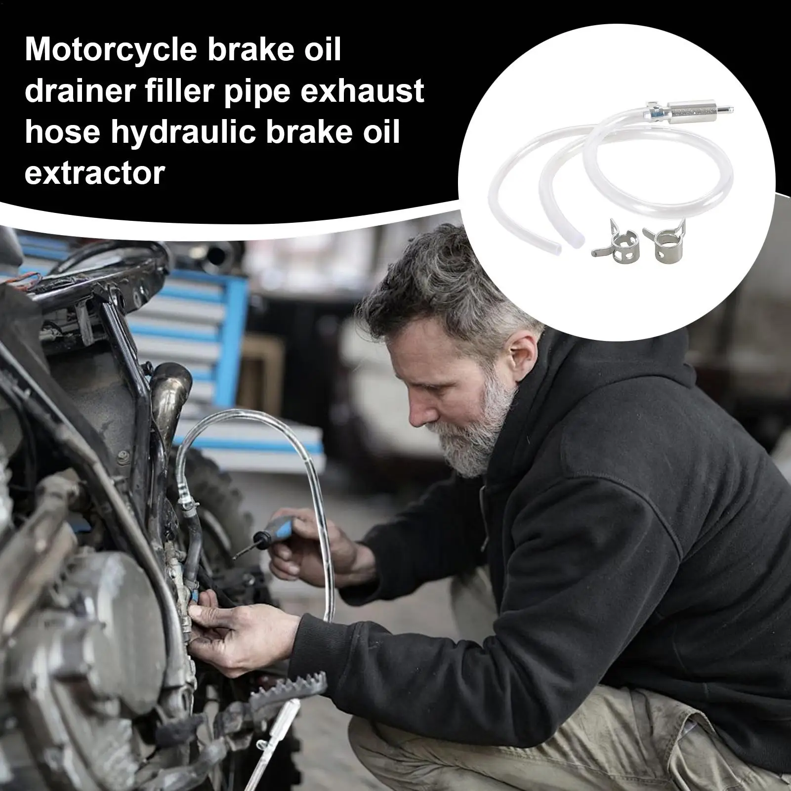 

Brake Bleeder Tool Valve Tube Bleeding Tool Hose Clear Soft Extractor For System Motorbikes Scooters Motorcycle Repair