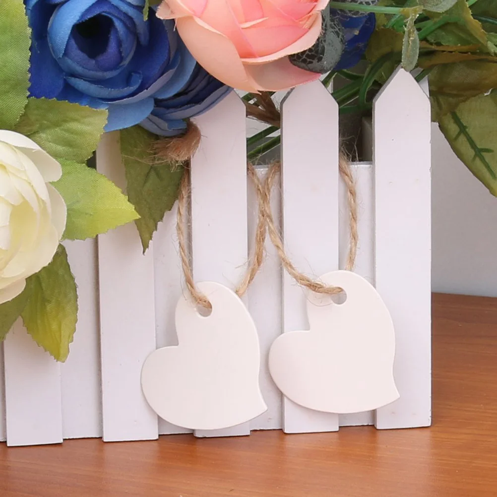 100 قطعة على شكل قلب كرافت ورقة العلامات فارغة لتقوم بها بنفسك ملصقات الهدايا الكمال الزفاف استحمام الطفل شكرا لك بطاقات الإشارات المرجعية مع الطبيعية