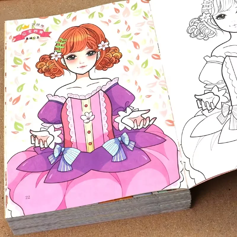 

Набор из 6 книг-раскрасок принцессы — модные книги принцессы для девочек, креативные раскраски и игровые игрушки для малышей