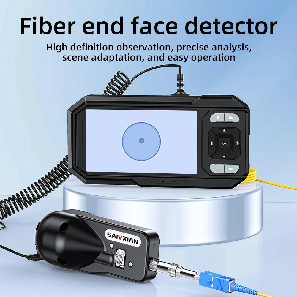 

A-600V Fiber Optic Inspection Scope End Face Detector Microscope Optical Cleaning Tool for Precision Optical Components Fiber Op