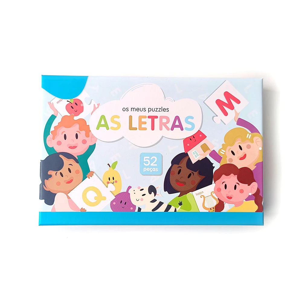 Montessori Portuguese Early Education Toy letter learning Pairing Toy 0-6Years Old Paper Puzzle For Children Best Christmas Gift