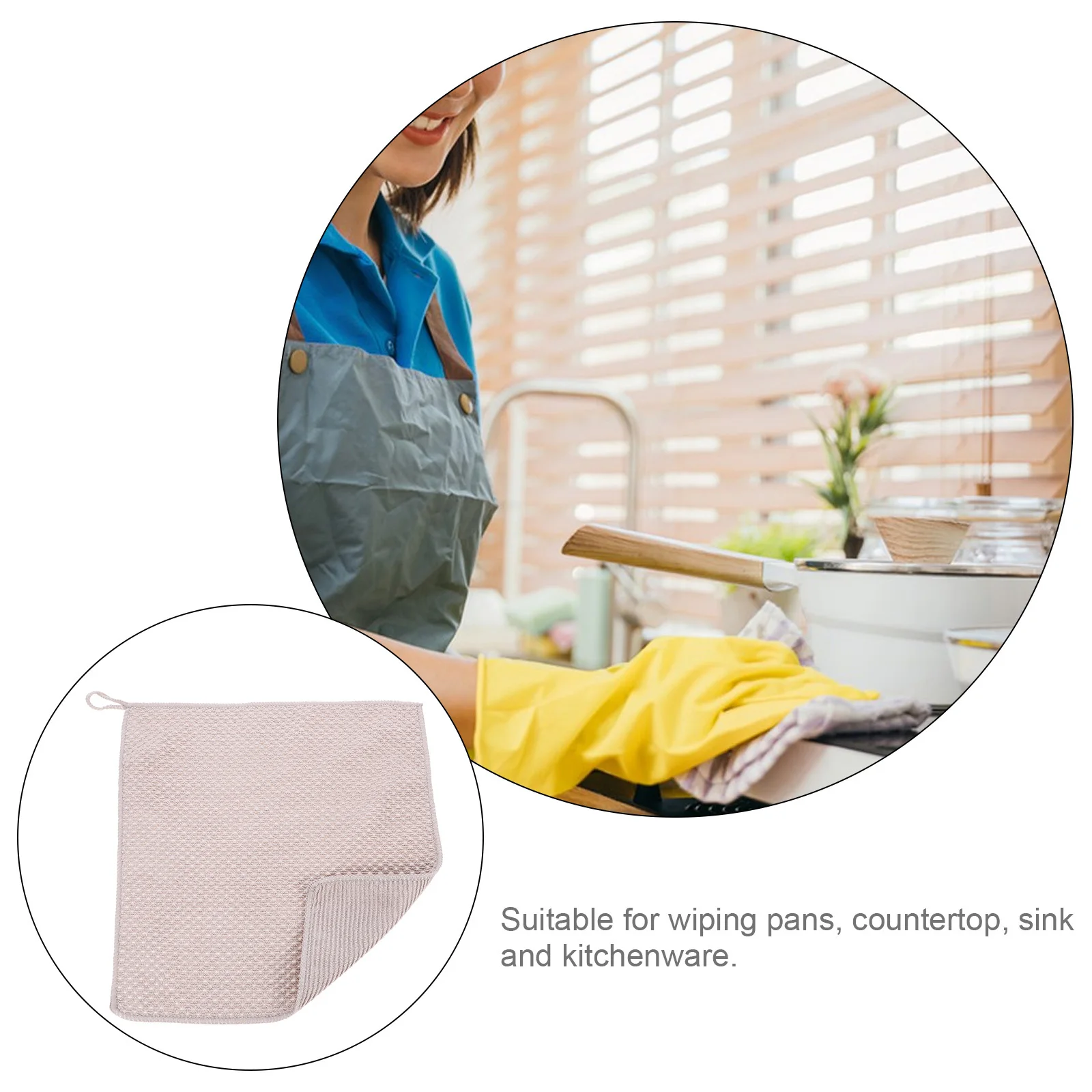 

4Pcs Dishcloth Highly Absorbent Non-Scratch Kitchen Washing Towel for Oil Water Spills Fast Drying Multi-Function Cleaning Tool