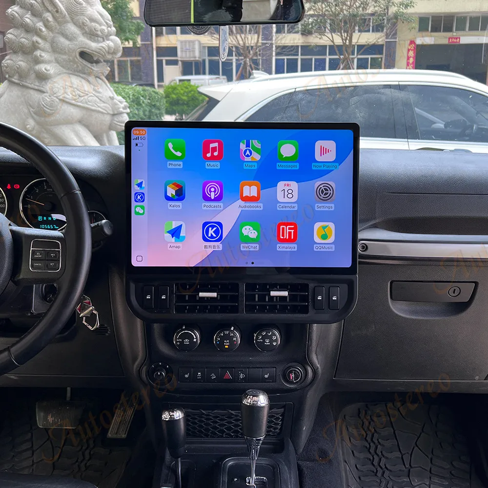

16,8-дюймовый Carplay Android13 для Jeep Wrangler 2011-2017, экран, автомобильный мультимедийный плеер, GPS-навигация, головное устройство, автомобильный радиоприемник, медиа HD