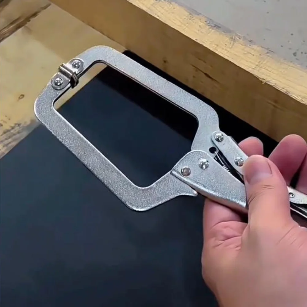 9 Inch Extended C Clamp 230mm Carbon Steel Body for Workshop Woodworking Welding and DIY Clamping Silver Finish
