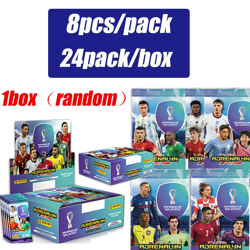 Panini Genuine 2022 Qatar World Cup Football Star Messi Neymar Rare Collection Card Blind Box Christmas Birthday Gift Toys